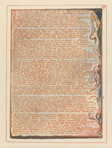エルサレム、プレート89、トーによって十字架で分けられた.... 作： William Blake